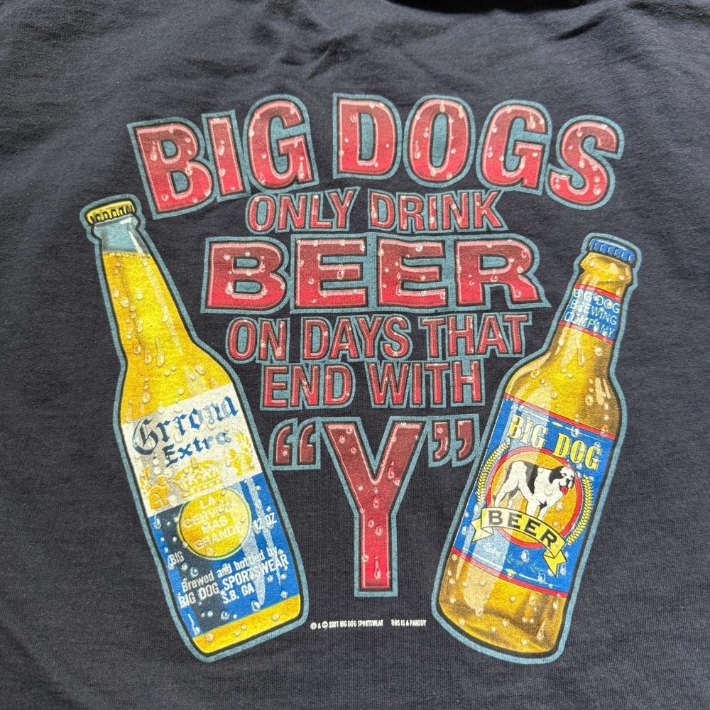 Big‎ Dogs Shirt Mens 4XL "Only Drink Beer On Days That End With Y" Corona Party